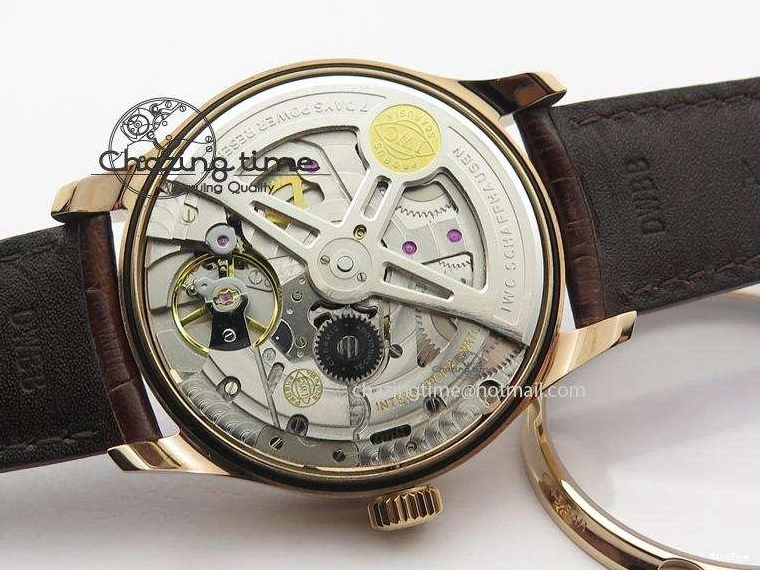 MIROTIME 0410 Unisex Portuguese Real PR RG IW500702 ZF 1:1 Best Edition On Brown Leather Strap A52010 V 7303